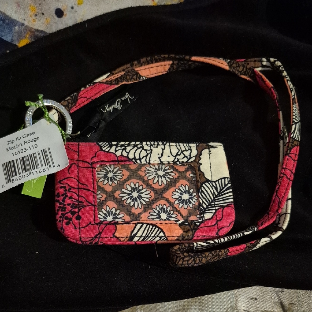 Vera Bradley Pink and Black Wallet with Geometric Design